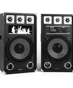 OneConcept BSX-12A, 80 W, USB, microSD, PA hangfal, fekete