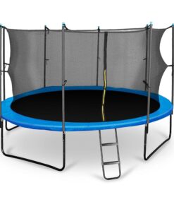 KLARFIT Rocketboy 430, 430 cm trambulin, belső biztonsági háló, széles létra, kék