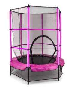 KLARFIT Rocketkid, trambulin, Ø140cm, biztonsági háló, bungee felfüggesztés, 3 éves kortól