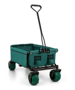 DURAMAXX Green Bollerwagen kézi összecsukható kocsi 70 kg 90 l széles kerekek 10 cm zöld
