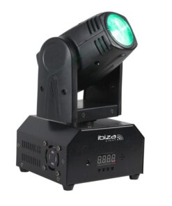 Ibiza LMH250-RC, forgófej, mozgó fej, moving head, 10 W CREE LED RGBW 4 az 1-ben, DMX, távirányító
