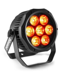Beamz Professional BWA410, LED PAR, 7 x 10 W 4 az 1-ben LED, RGBW, vízálló, fekete