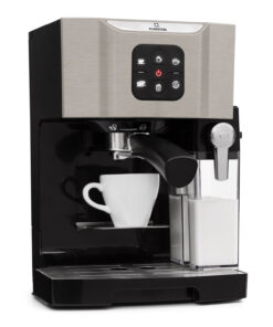 Klarstein BellaVita, kávéfőző, 1450 W, 20 bar, tejhabosító, 3 az 1-ben, szürke