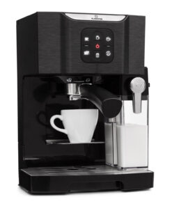Klarstein BellaVita, kávéfőző, 1450 W, 20 bar, tejhabosító, 3 az 1-ben, fekete