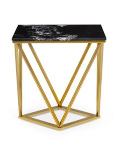 Besoa Black Onyx II, dohányzóasztal, 50 x 55 x 35 cm (SZ x M x M), márvány, arany/fekete