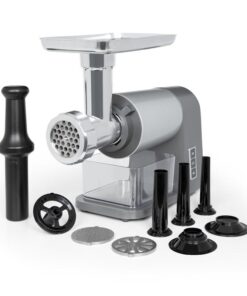 Klarstein Mett Max, elektromos húsdaráló, 600 W, réz motor, darálthús, kolbászok, szürke