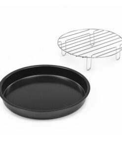 Klarstein AeroVital Cobe Chef, pizzatányér, magas feltét grillezéshez, tartozék, rozsdamentes acél
