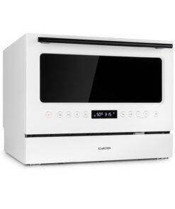 Klarstein Azuria, mosogatógép, 1380 W, 6,5L, 6 teríték, F energiahatékonysági osztály, elülső üveglap, fehér