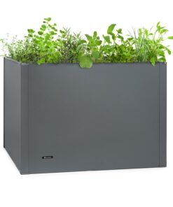 Blumfeldt Highgrow Deluxe, emelt ágyás, 100 x 76 x 100 cm, horganyzott acél, szürke