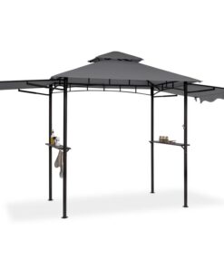 Blumfeldt Steakhouse Wings, pavilon, 244 x 260 x 152 cm, 160 g/m², poliészter, acél, szürke