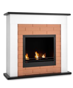 Klarstein Phantasma Brickline, etanol kandalló, 3,4 kW, égetett tégla utánzat, MDF, 2,5 h égési idő