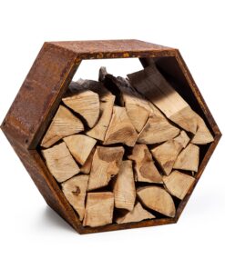 Blumfeldt Hexawood Rust, fa állvány, hatszög alakú, 50,2 × 58 × 32 cm