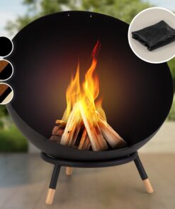 Blumfeldt Fireball Wood, tűzrakóhely, acél, összecsukható, kertbe vagy teraszra, Ø 66 cm