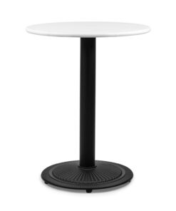 Blumfeldt Patras Pearl, bisztró asztal, szecessziós stílus, márvány, Ø 60 cm, 75 cm magas, öntöttvas