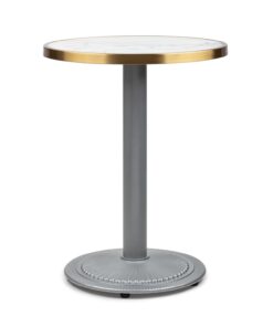 Blumfeldt Patras Jewel, márvány asztal, szecessziós stílus, Ø: 57,5 cm, magasság: 75 cm, öntöttvas állvány