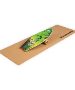 BoarderKING Indoorboard Wave, egyensúlyozó deszka, alátét, henger, fa / parafa