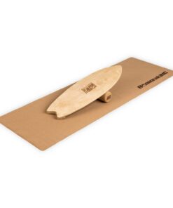 BoarderKING Indoorboard Wave, egyensúlyozó deszka, alátét, henger, fa / parafa
