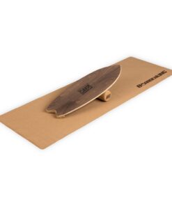 BoarderKING Indoorboard Wave, egyensúlyozó deszka, alátét, henger, fa / parafa