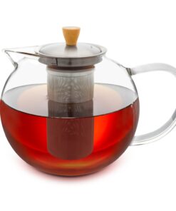Klarstein Glaswerk Sencha, teáskancsó, 1,8 L, rozsdamentes acél szűrő, boroszilikát üveg, fedél