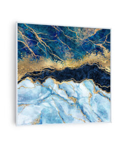 Klarstein Wonderwall Air Art Smart, infravörös hősugárzó, 60 x 60 cm, 350 W, kék márvány
