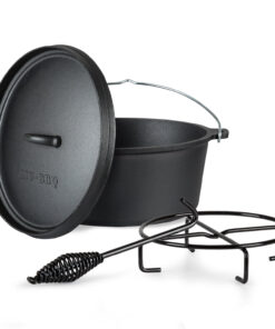 Klarstein Galloway, öntöttvas edény, 7.6 barbecue edény, öntöttvas, hőkezelt, L/7,2 l méret