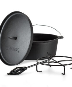 Klarstein Galloway, öntöttvas edény, 11.3 barbecue edény, öntöttvas, hőkezelt, XL/10,7 l méret