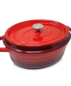 Klarstein Podolica, tepsi, 5,5 L, edény, öntöttvas, zománcozott, ovális, fogantyúk