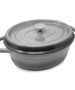 Klarstein Podolica, tepsi, 5,5 L, edény, öntöttvas, zománcozott, ovális, fogantyúk