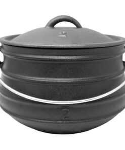 Klarstein Beefalo, öntöttvas edény, potjie, M méret, öntöttvas, kerek, fedél, 6 l
