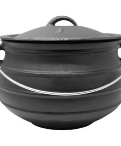 Klarstein Beefalo, öntöttvas edény, potjie, L méret, öntöttvas, kerek, fedő, 8 l