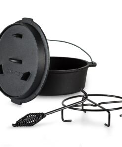 Klarstein Guernsey, prémium öntöttvas edény, 4.5 barbecue edény, öntöttvas, hőkezelt, S/4,2 l méret