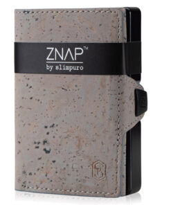 Slimpuro ZNAP, vékony pénztárca, 8 kártya, érmetartó, 8,9 x 1,5 x 6,3 cm (SZ x M x M), RFID védelem