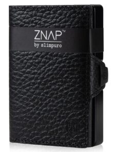 Slimpuro ZNAP, vékony pénztárca, 8 kártya, érmetartó, 8,9 x 1,5 x 6,3 cm (SZ x M x M), RFID védelem