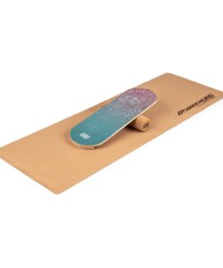 BoarderKING Indoorboard Classic, egyensúlyozó deszka, alátét, henger, fa / parafa, piros