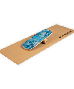 BoarderKING Indoorboard Flow, egyensúlyozó deszka, alátét, henger, fa / parafa