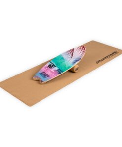 BoarderKING Indoorboard Wave, egyensúlyozó deszka, alátét, henger, fa / parafa