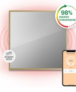 Klarstein La Palma 500 smart, infravörös hősugárzó 2 az 1-ben, 60 x 60 cm, 500 W, tükör elülső rész