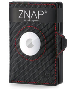 Slimpuro ZNAP Airtag Wallet, 12 kártya, érmés rekesz, 8,9 x 1,8 x 6,3 cm (Sz x M x M), RFID-védelem
