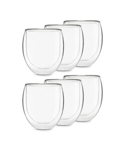 Feelino Ice set 6, teáspohár, 6 db, 400 ml, kiváló minőségű boroszilikát üveg, mosogatógépben mosható
