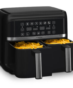 Klarstein VitaFry Duo, forrólevegős fritőz, 2850 W, 7,6 l, 2 főzőzóna, 6 program