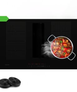 Klarstein Chef-Fusion Down Air System, indukciós tűzhely + DownAir páraelszívó, 90 cm, 600 m³/h, EEC A+