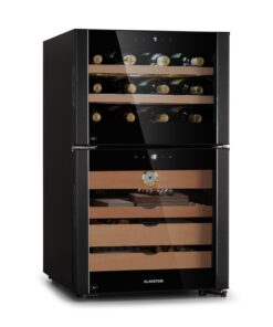 Klarstein El Dorado 108, humidor és borhűtő, 108 l, LED, érintőkijelző