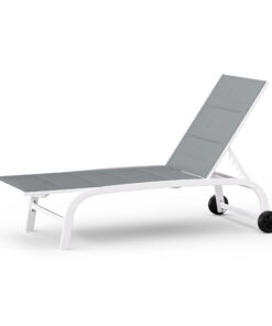 Blumfeldt Lounger Limala XXL, nyugágy, 160 kg teherbírás, 5 fokozatban állítható háttámla, kerekek