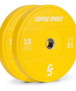Capital Sports Nipton 2021, tárcsasúlyok, bumper plate, 2 x 15 kg, Ø 54 mm, edzett gumi
