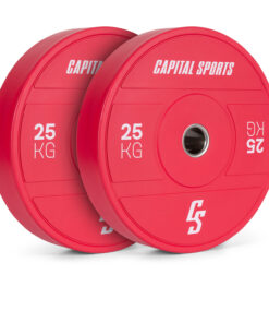 Capital Sports Nipton 2021, tárcsasúlyok, bumper plate, 2 x 25 kg, Ø 54 mm, edzett gumi
