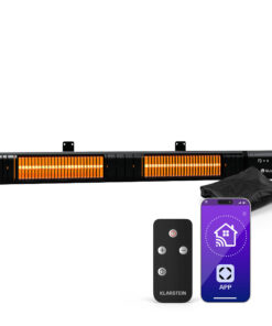 Blumfeldt Gold Bar Slim 3000 W-os sugárzó fűtőtest, 9 fokozat, WiFi funkció, érintésvezérlés, távirányító, IP 65