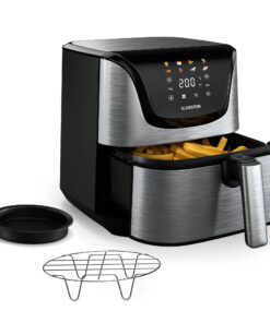 Klarstein AeroVital Deluxe forrólevegős fritőz, 1700 W, 8 program, tartozékokkal együtt, 200°C, Időzítő