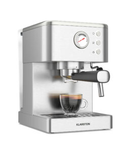 Klarstein SteelPresso kávégép portaszűrővel, Kompakt, 20 bar, Gőzölő, fűtőlap