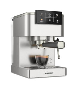 Klarstein SteelPresso kávégép portaszűrővel, Érintőkijelző, 20 bar, Rozsdamentes acél