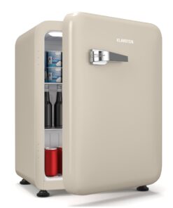 Klarstein Audrey Evo mini hűtőszekrény, 68 l, retro kivitel, csendes, kompakt, 3 szín